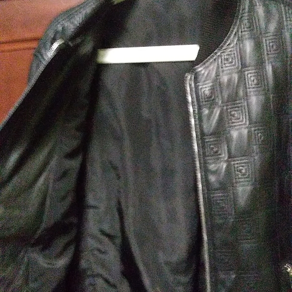 Black Gianni versace leather jacket size 50 180/92a - Picture 4 of 4